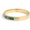 imageCOACH Womens Signature C Glitter Bangle BraceletGreenGold