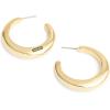 imageCOACH Womens Signature Hallmark Tubular Hoop EarringsGold