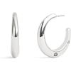 imageCOACH Womens Signature Hallmark Tubular Hoop EarringsRhodium
