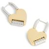 imageCOACH Womens Signature Heart Padlock Drop Earrings