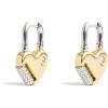imageCOACH Womens Signature Heart Padlock Drop Earrings