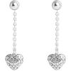 imageCOACH Womens Signature Quilted Heart Front Back Earrings