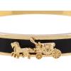 imageCoach Horse ampamp Carriage Enamel Hinge BraceletBlackGold