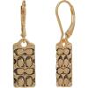 imageCOACH Quilted C Tag Drop EarringsGOLDEN SHADOWGOLD