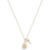 imageCOACH Signature Rainbow Quilted Lock ampamp Key Pendant Necklace