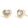 imageCOACH Stone Heart Stud EarringsCRYSTALGOLD