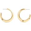 imageCOACH Womens Signature Hallmark Tubular Hoop EarringsGold