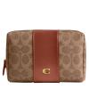 imageCoach Womens Essential Cosmetic Pouch Bag Tan Caramel One SizeTan Caramel