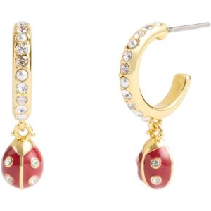 imageCOACH Ladybug Charm Huggies
