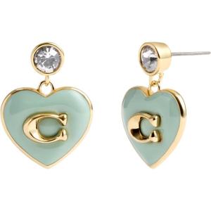 imageCOACH Signature Heart Drop Earrings
