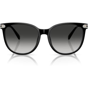 imageCOACH Womens Hc8414bd Round SunglassesBlackGrey Gradient