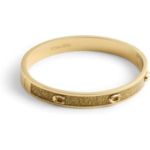 imageCOACH Womens Signature C Glitter Bangle BraceletGold
