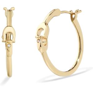imageCOACH Womens Signature Hoop EarringsGOLD