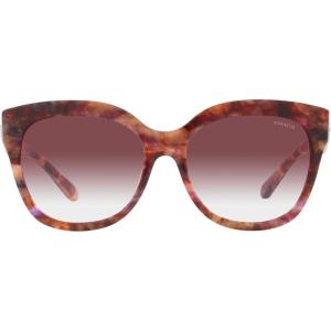 imageCoach Womens Hc8264 Square SunglassesPetal TortoisePurple Clear Gradient