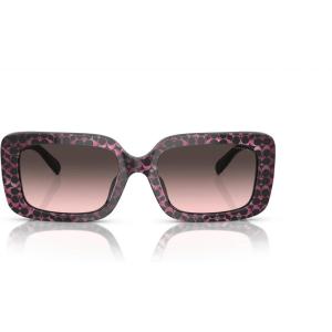 imageCoach Womens Hc8380u Universal Fit Rectangular SunglassesRuby Pearl Signature CGrey Rose Gradient