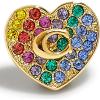 imageCOACH Pave Heart Stud EarringsMULTIGOLD