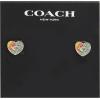 imageCOACH Pave Heart Stud EarringsMULTIGOLD