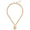 imageCOACH Signature Rainbow Quilted Lock Pendant Necklace