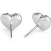 imageCOACH Womens Signature Quilted Heart Stud Earrings