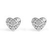 imageCOACH Womens Signature Quilted Heart Stud Earrings