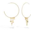 imageCoach Womens Iconic Charm Hoop Earrings