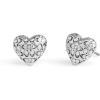 imageCOACH Womens Signature Quilted Heart Stud Earrings