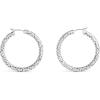 imageCOACH Womens Signature Quilted Hoop Earrings