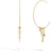 imageCoach Womens Iconic Charm Hoop Earrings
