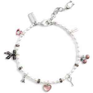 imageCOACH Womens Signature Bowtique Mini Charm Pearl Bracelet