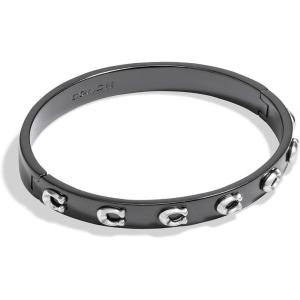 imageCoach Pegged C Logo Hinged Bangle BraceletHematiteHematite