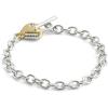 imageCOACH Womens Signature Heart Padlock Charm Bracelet