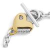 imageCOACH Womens Signature Heart Padlock Charm Bracelet