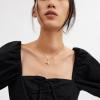 imageCOACH Womens Signature Stitched Rexy Pendant Necklace