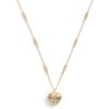 imageCOACH Womens Signature Quilted Heart Pendant Necklace