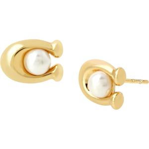 imageCOACH Pearl C Stud EarringsPEARLGOLD
