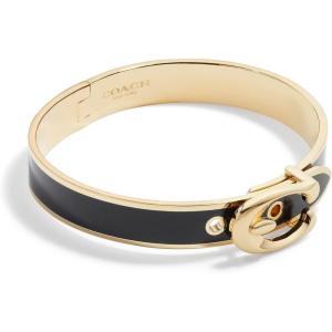 imageCoach Enamel Hinge Buckle Bangle BraceletBlackGold 2