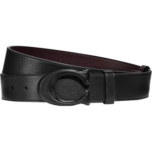 imageCoach Mens Signature Buckle Cut To Size Reversible 38 Mm Belt BlackOx Blood