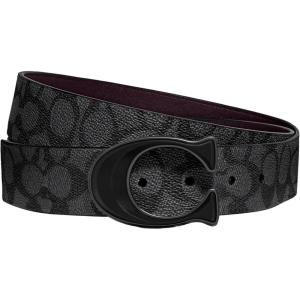 imageCoach Womens 38 Mm Cts Reversible Resin Inlay C Buckle Signature BeltCharcoalOxblood