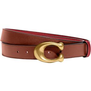 imageCoach Womens CTS Sculpted C Reversible Leather Belt Saddle 1941 Red