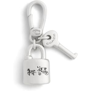 imageCoach Womens Collectible Signature Stone Jewelry CharmLock Key Rhodium