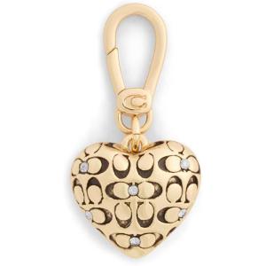 imageCoach Womens Collectible Signature Stone Jewelry CharmQuilted Heart Gold