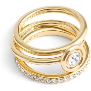 imageCoach Womens Halo Stackable Ring SetCrystalGold