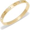 imageCOACH Womens Signature C Logo Hinged Bangle BraceletGold