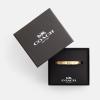 imageCOACH Womens Signature C Logo Hinged Bangle BraceletGold