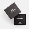 imageCOACH Womens Signature C Logo Hinged Bangle BraceletRhodium