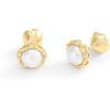 imageCOACH Womens Signature Floral Pearl Orb Earring Jacket