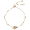 imageCOACH Womens Signature Quilted Heart Slider Bracelet