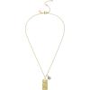 imageCoach Quilted C Tag Pendant NecklaceGOLDEN SHADOWGOLD