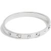 imageCOACH Womens Signature C Logo Hinged Bangle BraceletRhodium