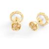 imageCOACH Womens Signature Floral Pearl Orb Earring Jacket